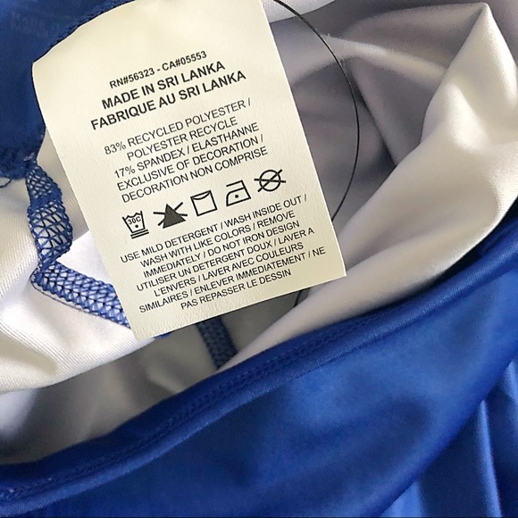 Nike One Dri-fit Mid-Rise Royal Blue Biker Shorts - Picture 10 of 12